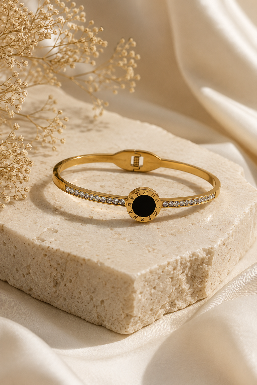 Black & Gold Crystal Bracelet for Women