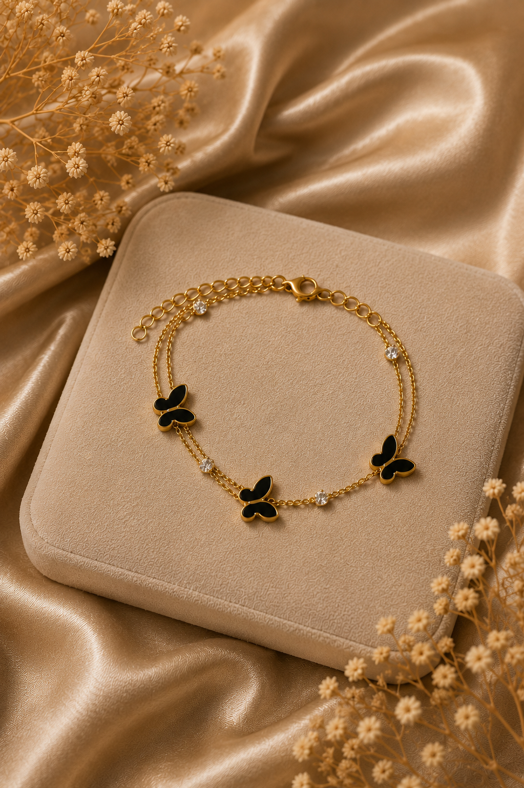 Black Butterfly Bracelet for Women