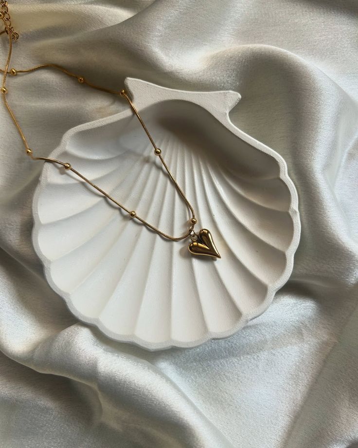 Gold-Tone Heart Pendant Necklace