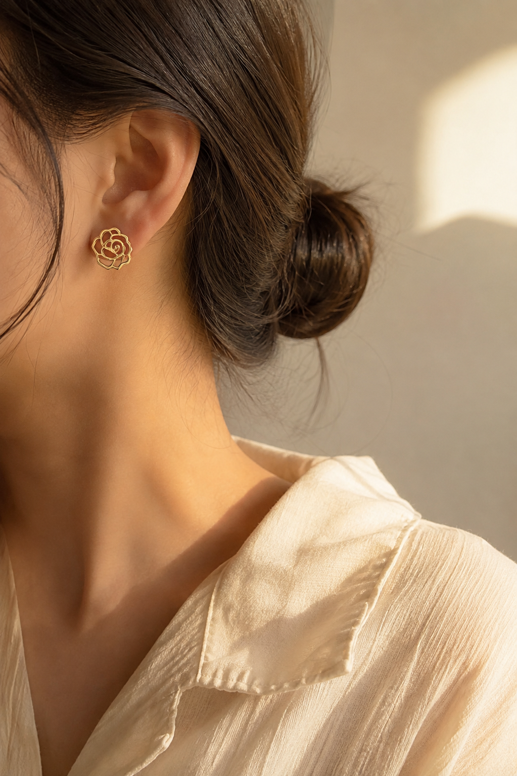 Delicate  Rose Stud Earrings for Women