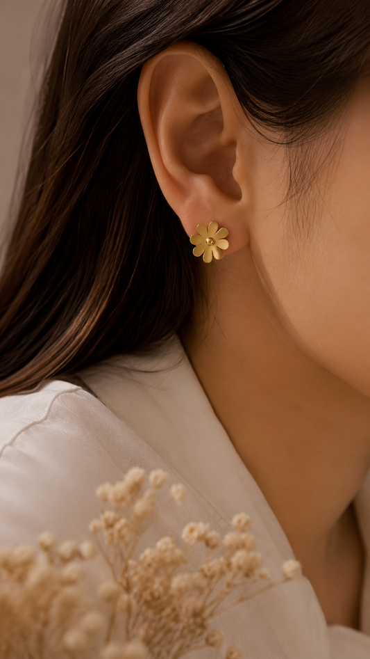 Flower Stud Earrings for Women