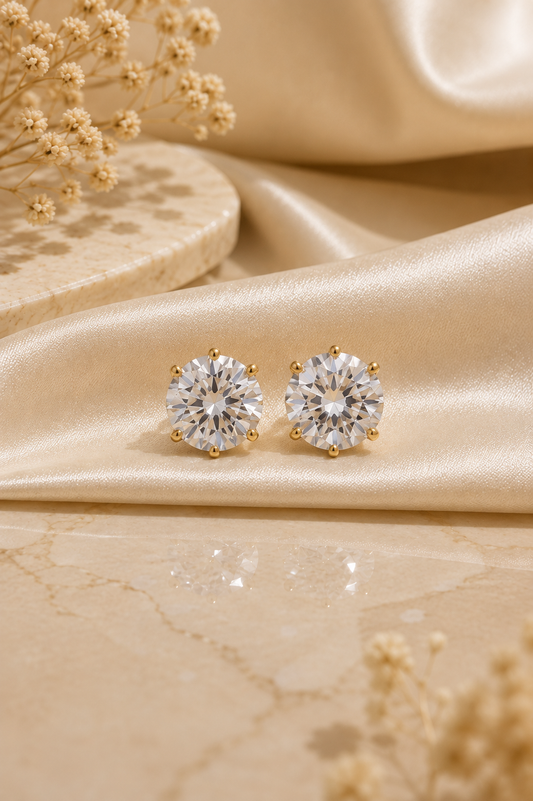 Round Crystal  Earrings for Women