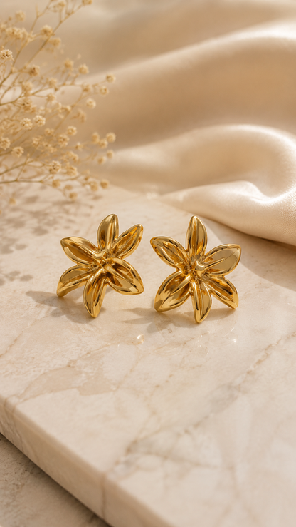 Floral Stud Earrings for Women