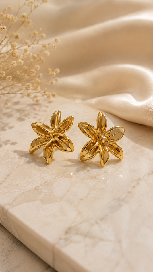 Floral Stud Earrings for Women