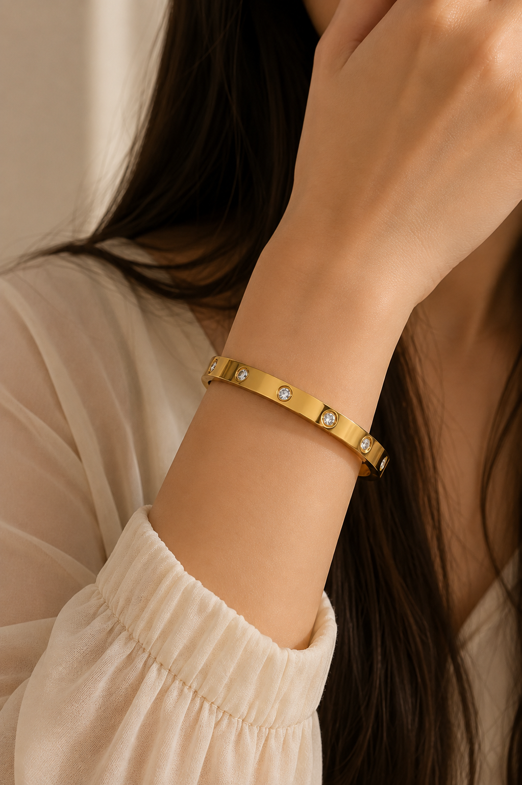 Crystal Bangle Bracelet for Women