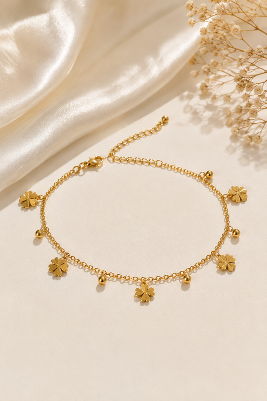 Floral Charm Bracelet For Women