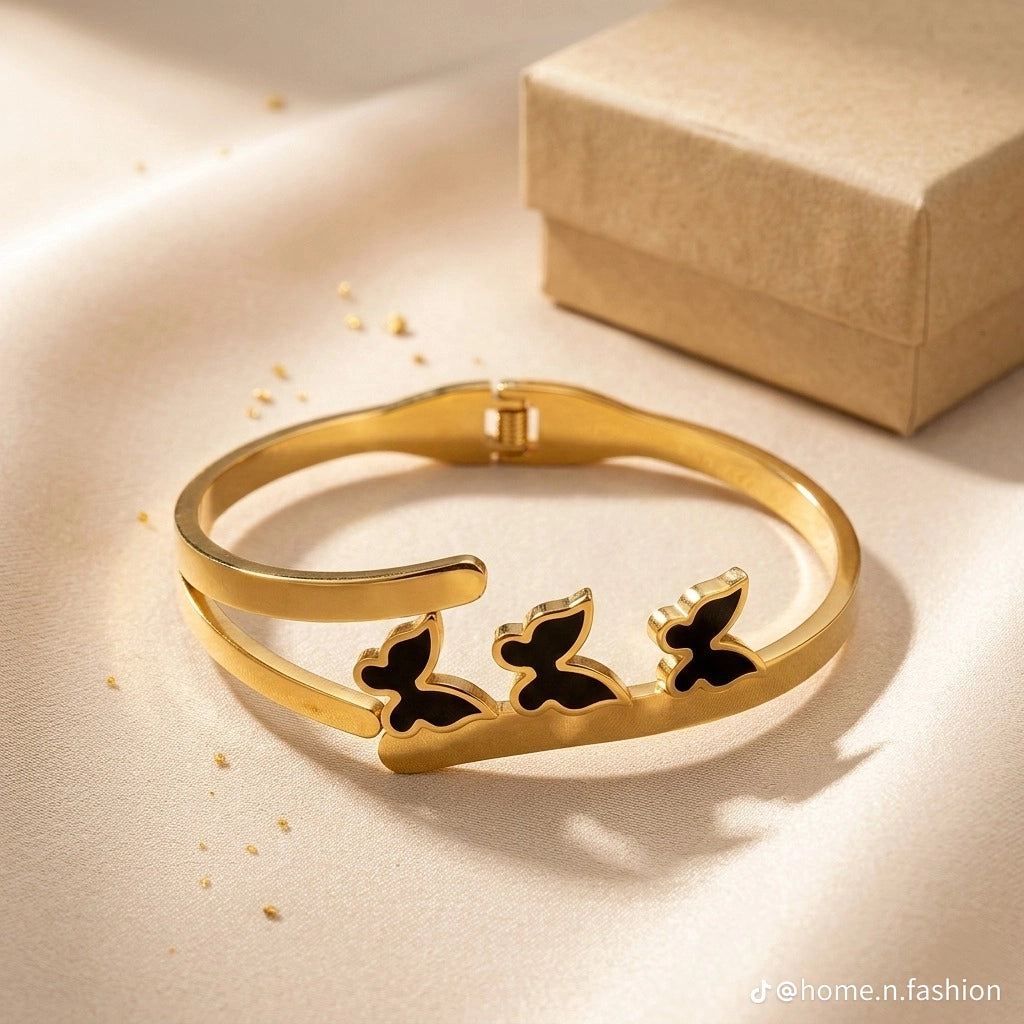 Triple Butterfly Cuff Bracelet